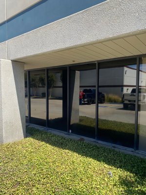 Modern home with window tinting